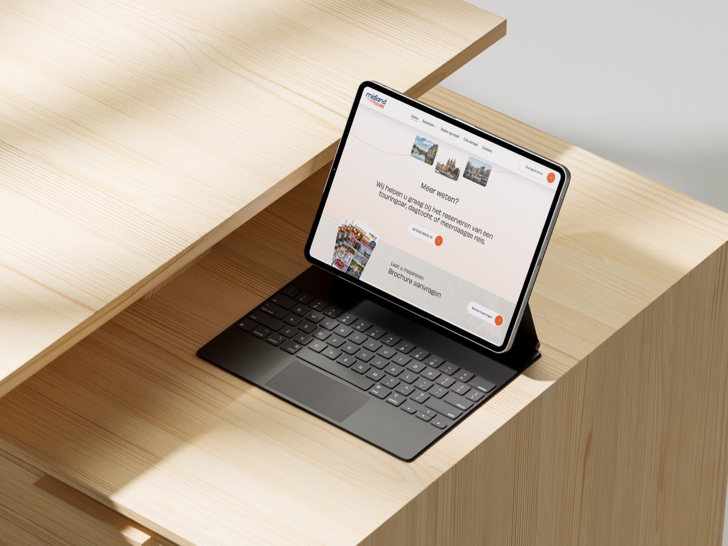 Mockup tablet Midland Tours
